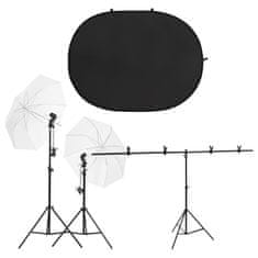 Vidaxl Komplet za foto studio z lučmi in ozadjem