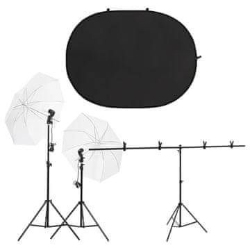Vidaxl Komplet za foto studio z lučmi in ozadjem