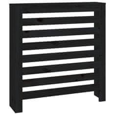 Vidaxl Pokrov za radiator črna 79,5x19x84 cm trdna borovina