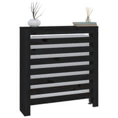 Vidaxl Pokrov za radiator črna 79,5x19x84 cm trdna borovina