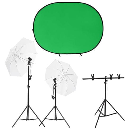 Vidaxl Komplet za foto studio z lučmi in ozadjem