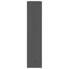 Vidaxl Pokrov za radiator siva 79,5x19x84 cm trdna borovina