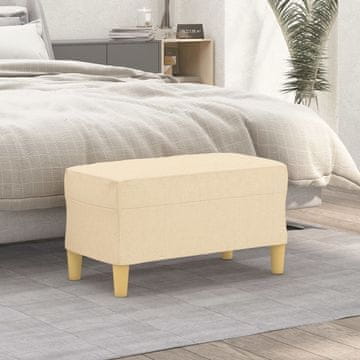 Vidaxl vidaXL Klop, kremne barve, 70x35x41 cm, oblazinjena s tkanino