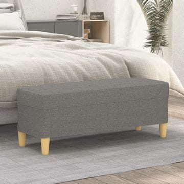 Vidaxl vidaXL Klop, temno siva, 100x35x41 cm, oblazinjena s tkanino