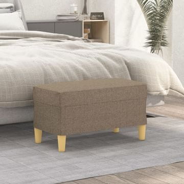 Vidaxl vidaXL Klop, sivo-rjava, 70x35x41 cm, oblazinjena s tkanino