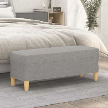 Vidaxl vidaXL Klop, svetlo siva, 100x35x41 cm, oblazinjena s tkanino