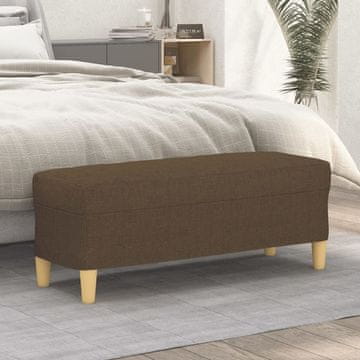Vidaxl vidaXL Klop, temno rjava, 100x35x41 cm, oblazinjena s tkanino