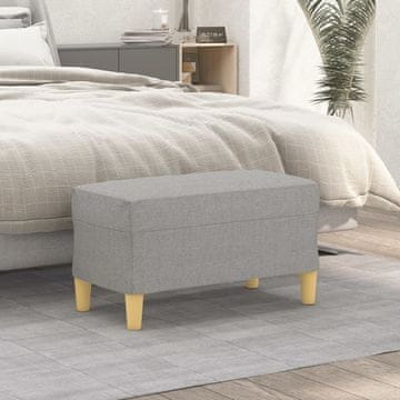 Vidaxl vidaXL Klop svetlo siva 70x35x41 cm oblazinjena s blagom