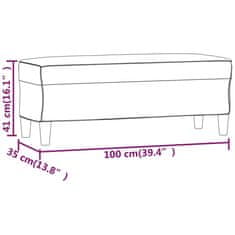 Vidaxl Klop črna 100x35x41 cm blago