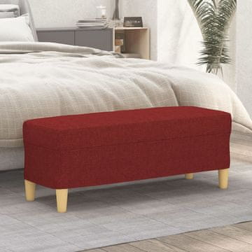 Vidaxl vidaXL Klop vinsko rdeča 100x35x41 cm oblazinjena s blagom