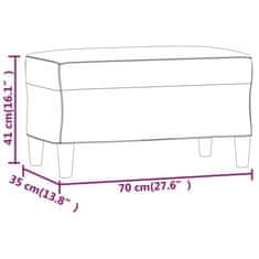 Vidaxl Klop siva 70x35x41 cm umetno usnje