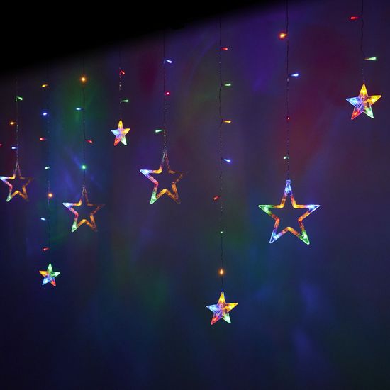 Aga LED svetlobni obesek Stars 2,5 m 138 LED Multicolor