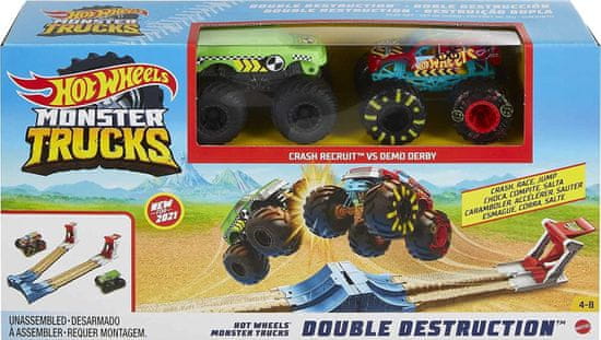 Hot Wheels Monster trucks Dvojno uničenje igralni komplet