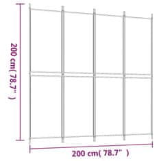 Vidaxl Paravan 4-delni rjav 200x200 cm blago