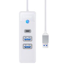 Orico Adapter USB Hub za 2x USB 3.0 + USB-C Orico, 5 Gbps, 0,15 m (bela)