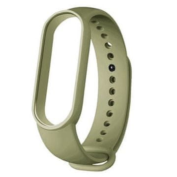 BStrap Silicone pašček za Xiaomi Mi Band 5/6/7, olive green