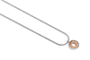 ženske ogrlica z lesenim detajlom Lini Necklace Circle srebrna