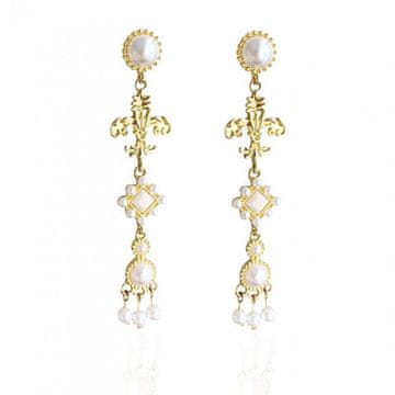 Carla ženske dolga uhan z biseri Dorsey zlati