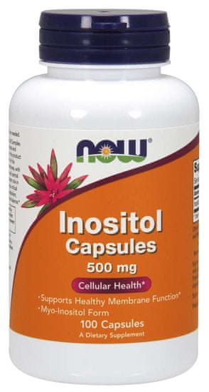 NOW Foods Inositol (mio-inozitol), 500 mg, 100 kapsul