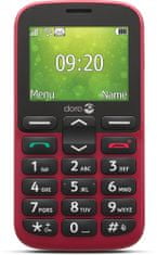 Doro 1380 mobilni telefon, rdeč