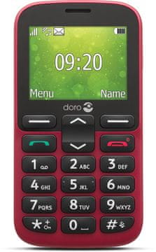 Doro 1380 mobilni telefon, rdeč