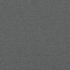 Greatstore Klop z naslonom temno siva 120x62x75,5 cm blago