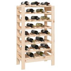 Vidaxl Stojalo za vino 61,5x30x107,5 cm trdna borovina