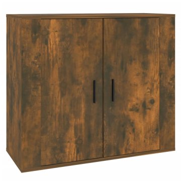 Vidaxl Komoda dimljeni hrast 80x33x70 cm inženirski les