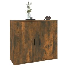 Vidaxl Komoda dimljeni hrast 80x33x70 cm inženirski les