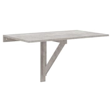 Vidaxl Zložljiva stenska miza betonsko siva 100x60x56cm inženirski les