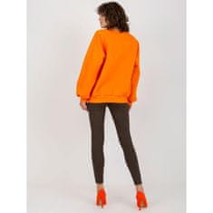 Ex moda Ženski pulover z okroglim izrezom BASIC oranžne barve EM-BL-01.92_392538 Univerzalni