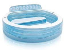 Intex Napihljiv bazen s klopjo in naslonjalom, prozorna stena, 229x218x79 cm