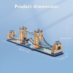 CubicFun Osvetljena 3D sestavljanka Tower Bridge 222 kosov