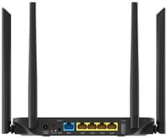 dvopasovni usmerjevalnik THWR 1200/ Wi-Fi 802.11a/b/g/n/ac/ 1200 Mbit/s/ 2,4 GHz in 5 GHz/ 4x LAN/ 1x WAN/ 1x USB/ črn