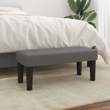 Vidaxl vidaXL Klop, siva, 70x30x30 cm, oblazinjena z umetnim usnjem