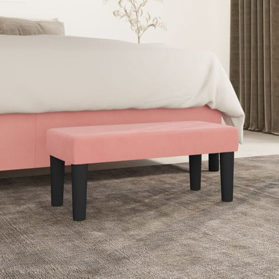 Vidaxl Klop roza 70x30x30 cm žamet