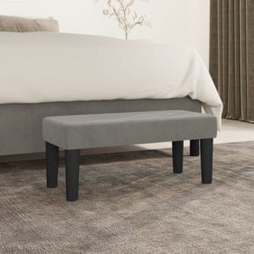 Vidaxl vidaXL Klop svetlo siva 70x30x30 cm oblazinjena z žametom
