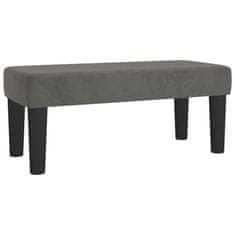 Vidaxl Box spring postelja z vzmetnico temno siva 120x200 cm žamet