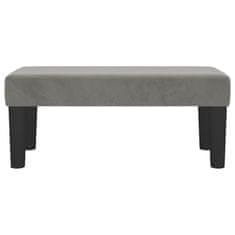 Vidaxl Klop svetlo siva 70x30x30 cm žamet