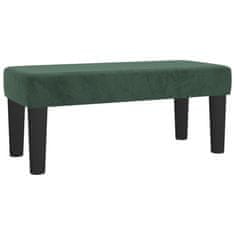 Vidaxl Box spring postelja z vzmetnico temno zelen 120x190 cm žamet