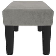 Vidaxl Klop svetlo siva 70x30x30 cm žamet