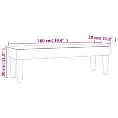 Vidaxl Klop svetlo siva 100x30x30 cm blago