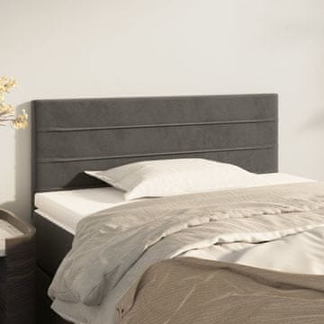 Vidaxl vidaXL Vzglavje za posteljo temno sivo 80x5x78/88 cm žametno