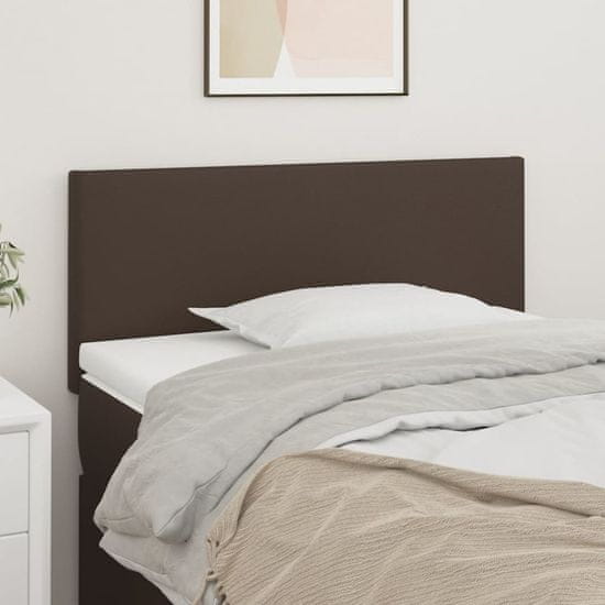 Vidaxl Posteljno vzglavje rjavo 90x5x78/88 cm umetno usnje