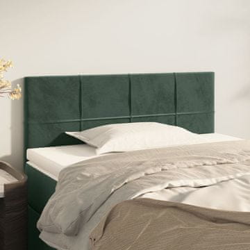Vidaxl vidaXL Vzglavje postelje temno zeleno 90x5x78/88 cm žamet