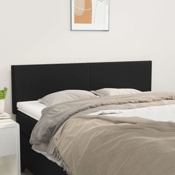 Vidaxl vidaXL Vzglavja za posteljo, komplet 2 kosov, črna, 72x5x78/88 cm, umetno usnje