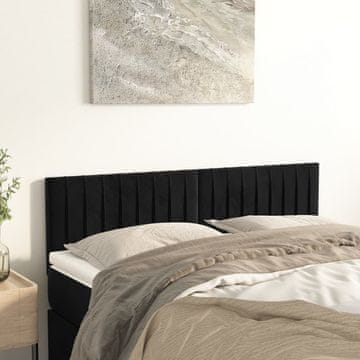 Vidaxl vidaXL Vzglavja za posteljo, 2 kosa, črna, 72x5x78/88 cm, žamet