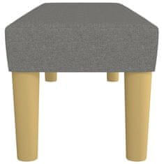 Vidaxl vidaXL Klop, temno siva, 100x30x30 cm, oblazinjena s tkanino