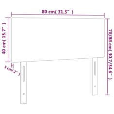 Vidaxl LED posteljno vzglavje belo 80x5x78/88 cm umetno usnje