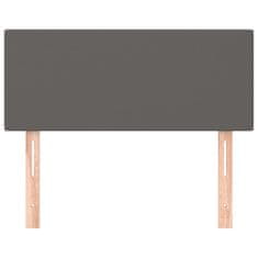 Vidaxl Posteljno vzglavje sivo 100x5x78/88 cm umetno usnje